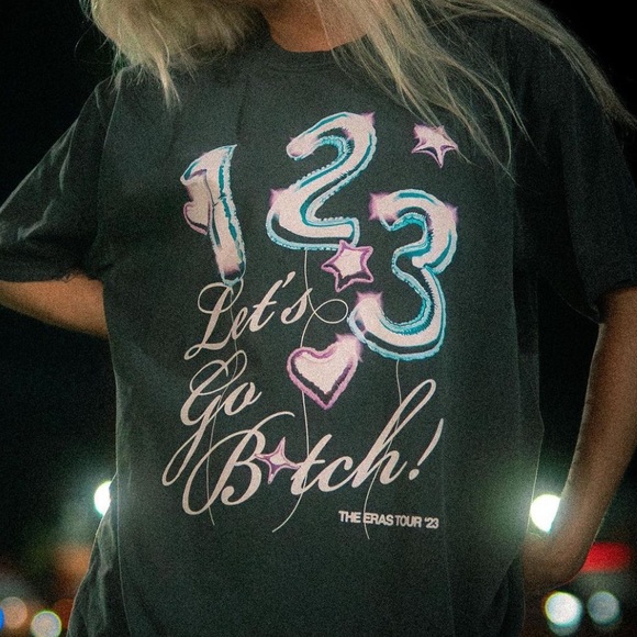 NEW Taylor Swift Eras Tour tee “1, 2, 3 Let’s Go B…” size XL - Picture 9 of 9